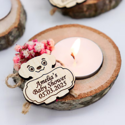 Personalized Handcrafted Baby Shower Candle Favors