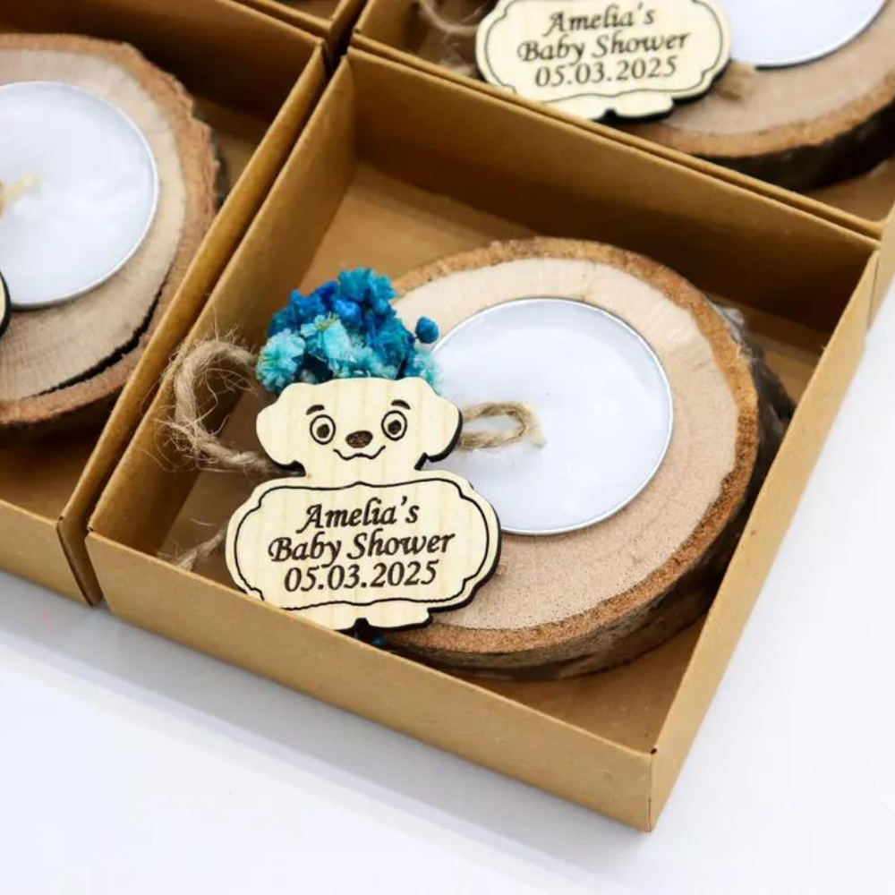 Personalized Handcrafted Baby Shower Candle Favors