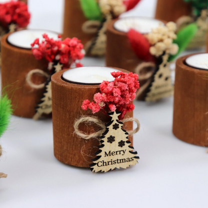 Handmade Personalized Christmas Candle Favors