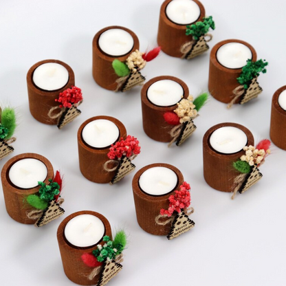 Handmade Personalized Christmas Candle Favors