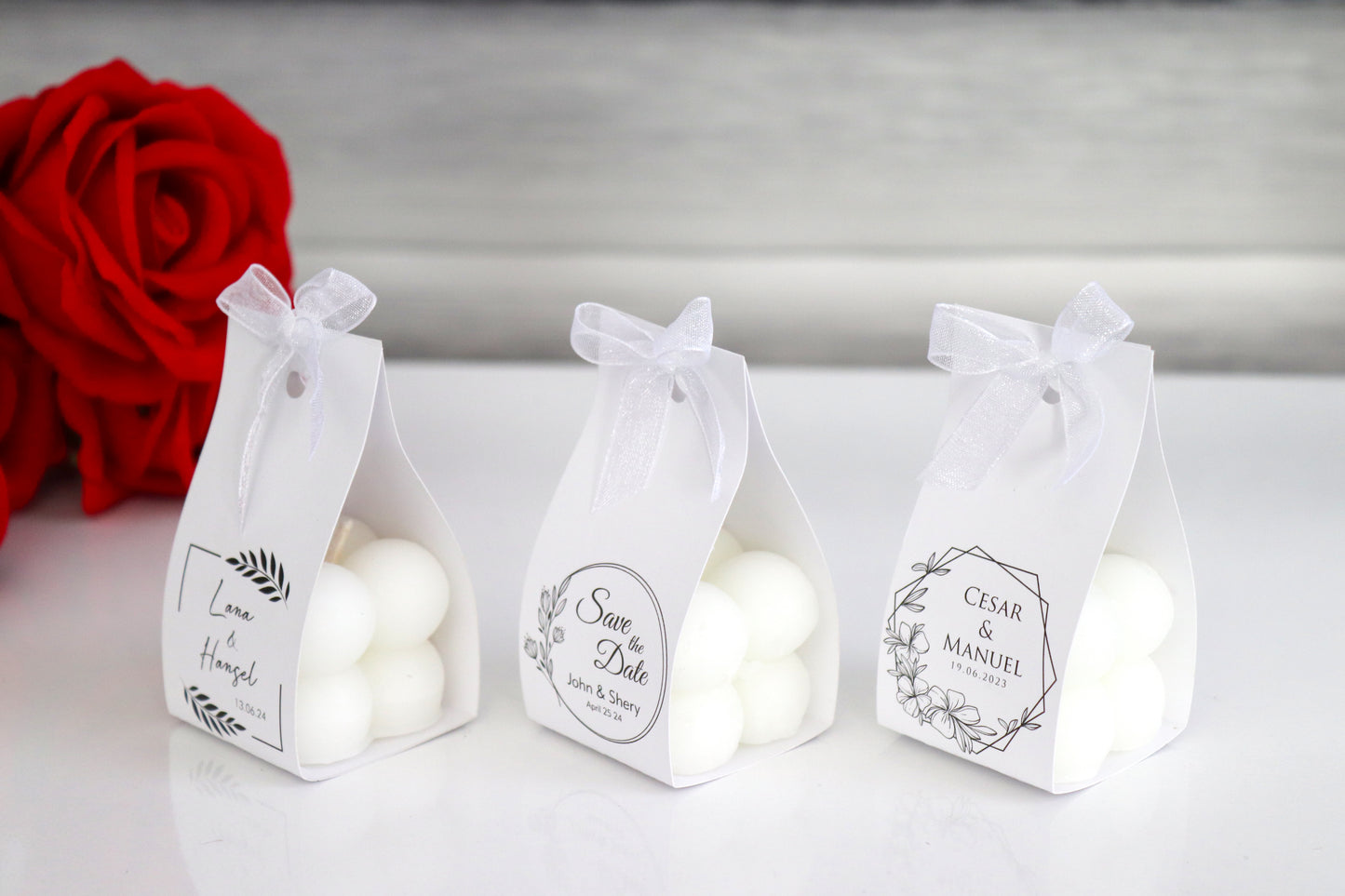 Personalized Mini Bubble Candle Favor