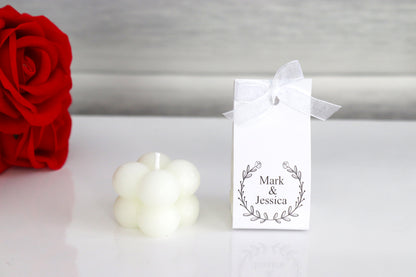 Personalized Mini Bubble Candle Favor