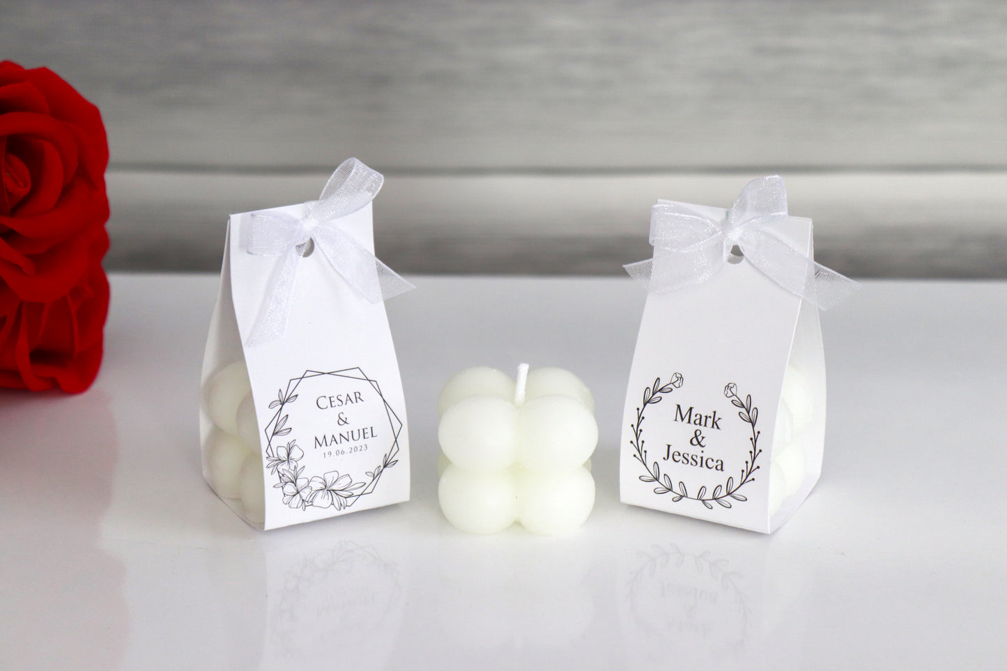 Personalized Mini Bubble Candle Favor