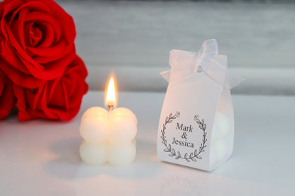 Personalized Mini Bubble Candle Favor