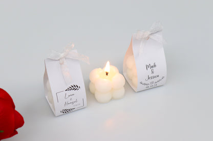 Personalized Mini Bubble Candle Favor